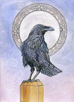 Raven Halo Moon